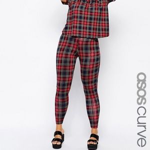 ASOS Curve Tartan Plaid Leggings, US 18/20